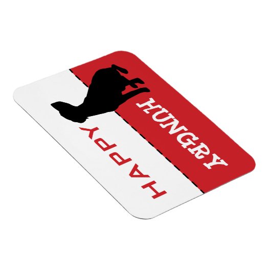 ラブラドールラボカタホ食べ物を与えウラ私お腹をすかせた磁石のサイン マグネット (右側)