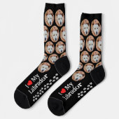 ラブラドールリトリエバーのパーソナライズされた犬の恋人ペットの写真 ソックス (左)