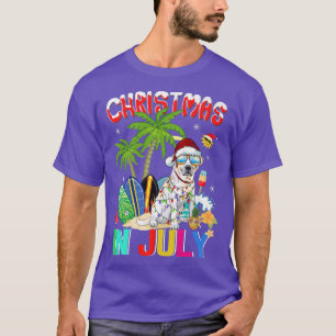 ラブラドールリトリエバーインサンタハットサングラスクリステム Tシャツ