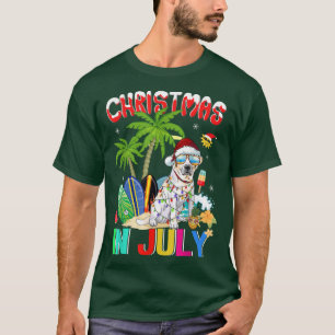 ラブラドールリトリエバーインサンタハットサングラスクリステム Tシャツ