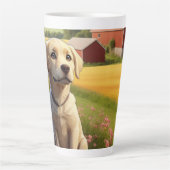 ラブラドールリトリエバーオンファーム カフェラテマグ (正面)