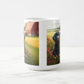 ラブラドールリトリエバーオンファーム コーヒーマグカップ (中央)