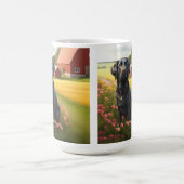 ラブラドールリトリエバーオンファーム コーヒーマグカップ (中央)