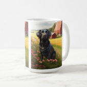 ラブラドールリトリエバーオンファーム コーヒーマグカップ (正面右)