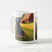ラブラドールリトリエバーオンファーム コーヒーマグカップ (正面左)