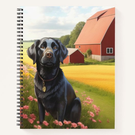 ラブラドールリトリエバーオンファーム ノートブック (正面)