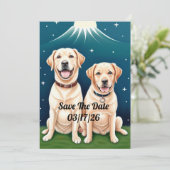 ラブラドールリトリエバーカップル 招待状 (スタンド正面)