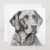 ラブラドールリトリエバーギフトカード 招待状 (正面/裏面)