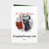 ラブラドールリトリエバークリスマスプレゼント シーズンカード (裏面)