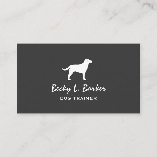 ラブラドールリトリエバーシルエット 名刺 (正面)