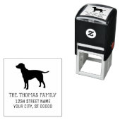 ラブラドールリトリエバードッグシルエット名アドレス セルフインキングスタンプ (インサイチュ)