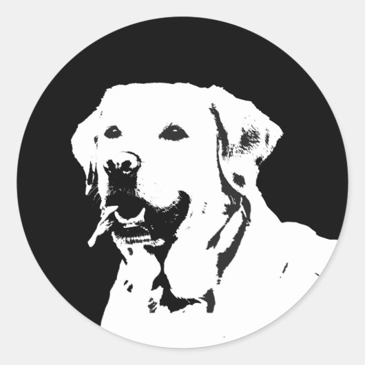 ラブラドールリトリエバードッグステッカー封筒用シール ラウンドシール (正面)