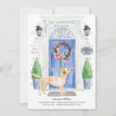 ラブラドールリトリエバーフロントドアの移動告知 招待状 (正面)