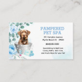 ラブラドールリトリエバーペットトリマースパアポイントメント 名刺 (正面)