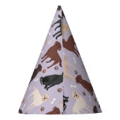 ラブラドールリトリエバーポーズアンドボーンパーティーハット パーティーハット (裏面)