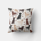 ラブラドールリトリエバーポーズアンドボーン装飾用クッション クッション (裏面)