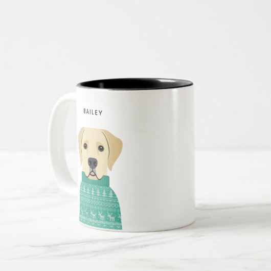 ラブラドールリトリエバーマグス ツートーンマグカップ (正面左)