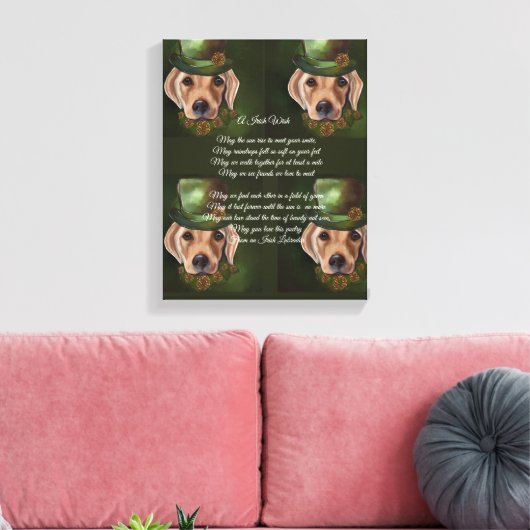 ラブラドールリトリエバー詩 キャンバスプリント (インサイチュ (リビング))