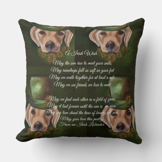 ラブラドールリトリエバー詩 クッション (正面)