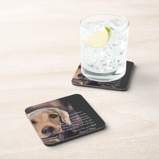 ラブラドールリトリエバー詩 コースター (右側)