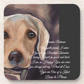 ラブラドールリトリエバー詩 コースター (正面)