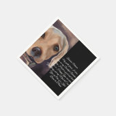 ラブラドールリトリエバー詩 スタンダードカクテルナプキン (角)