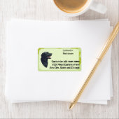 ラブラドールリトリエバー～グリーン葉デザイン ラベル (インサイチュ)