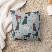 ラブラドールリトリバーの手と骨 クッション (ブランケット)