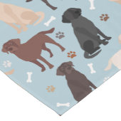 ラブラドールリトリバーの手と骨 ショートテーブルランナー (コーナー)