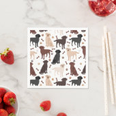 ラブラドールリトリバーの手と骨 スタンダードカクテルナプキン (インサイチュ)