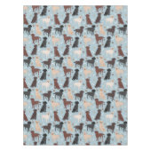 ラブラドールリトリバーの手と骨 テーブルクロス (正面)