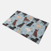 ラブラドールリトリバーの手と骨 ドアマット (アングル)