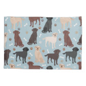 ラブラドールリトリバーの手と骨 枕カバー (裏面)