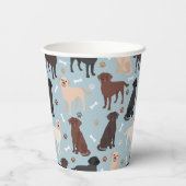 ラブラドールリトリバーの手と骨 紙コップ (裏面)