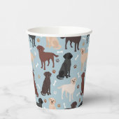 ラブラドールリトリバーの手と骨 紙コップ (左)