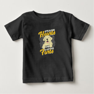 ラブラドールリトリバーの盗難ハート ベビーTシャツ