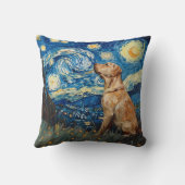 ラブラドールリトリバーイエロー・ラブラドール・レトリーバードッグスターリーナイト クッション (裏面)