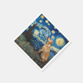 ラブラドールリトリバーイエロー・ラブラドール・レトリーバードッグスターリーナイト スタンダードカクテルナプキン (角)