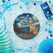 ラブラドールリトリバーイエロー・ラブラドール・レトリーバードッグスターリーナイト ペーパープレート (パーティー)