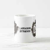 ラブラドールリトリバーパパ父の日犬の恋人かわいい コーヒーマグカップ (中央)