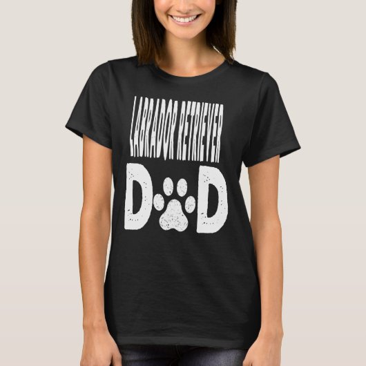 ラブラドールリトリバーパパ犬のオーナー Tシャツ (正面)