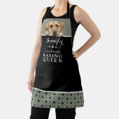 ラブラドールリトリバーベーキングクイーンセージグリーンカスタム エプロン (インサイチュ)