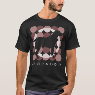 ラブラドールリトリバーレトロヴィンテージスタイルブラウン Tシャツ