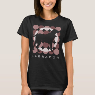 ラブラドールリトリバーレトロヴィンテージスタイルブラウン Tシャツ