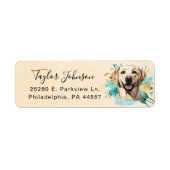 ラブラドールリトリバー差出人住所ラベル ラベル (正面)