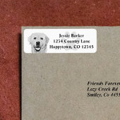 ラブラドールリトリバー差出人住所ラベル ラベル