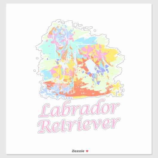 ラブラドールリトリバー水彩 シール (シート)