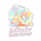 ラブラドールリトリバー水彩 シール (正面)