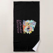 ラブラドールリトリバー水彩 ビーチタオル (正面)