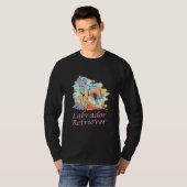 ラブラドールリトリバー水彩 Tシャツ (正面フル)